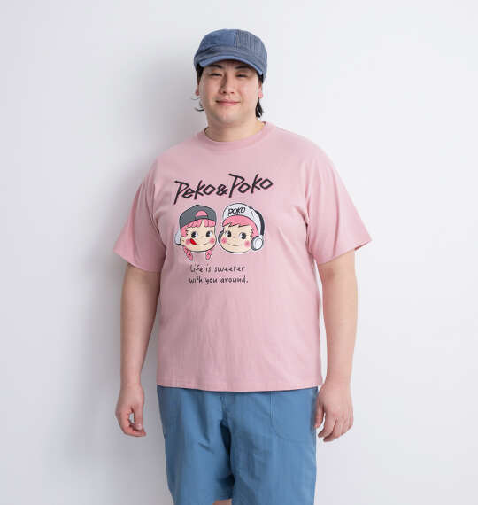 PeKo&PoKo 天竺半袖Tシャツ スモークピンク
