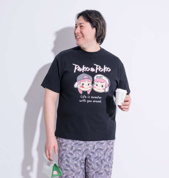 PeKo&PoKo 天竺半袖Tシャツ ブラック
