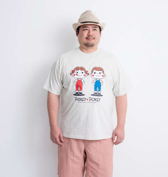 PeKo&PoKo 天竺半袖Tシャツ ミックスホワイト
