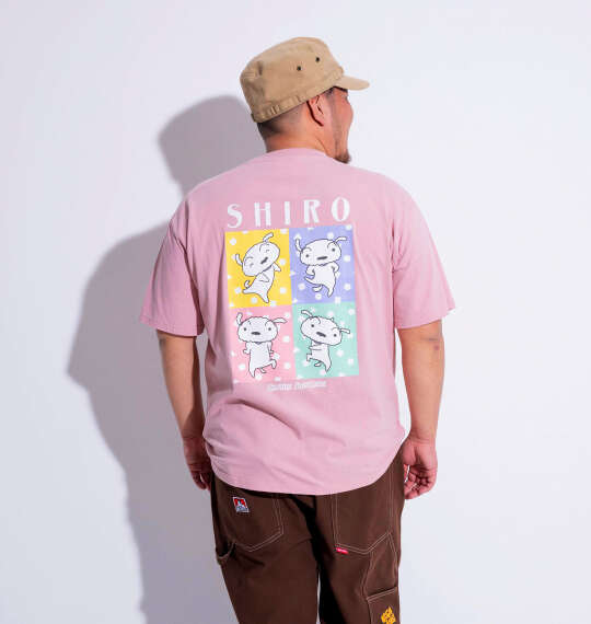 クレヨンしんちゃん 天竺ポケット付半袖Tシャツ スモークピンク