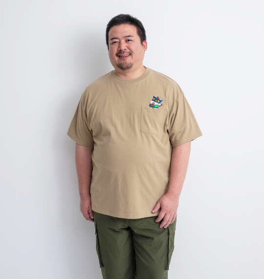 クレヨンしんちゃん 天竺ポケット付半袖Tシャツ ベージュ