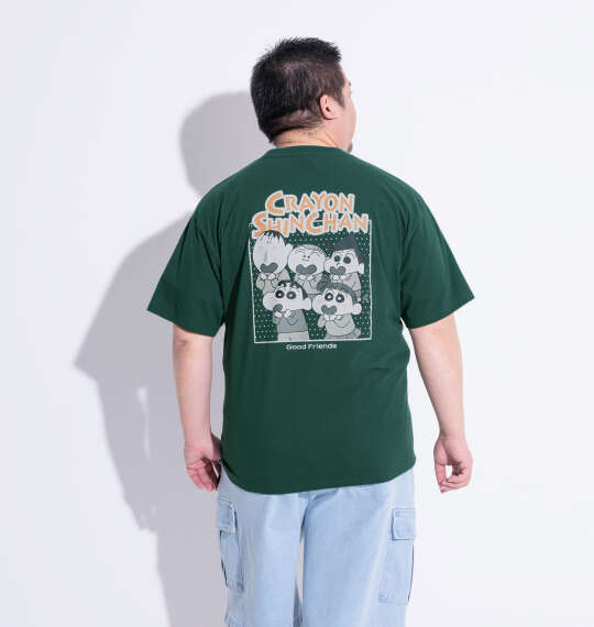 クレヨンしんちゃん 天竺ポケット付半袖Tシャツ ダークグリーン