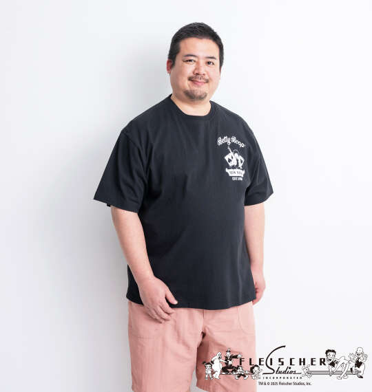 BETTY BOOP 天竺プリント半袖Tシャツ ブラック