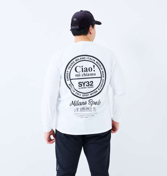 SY32 by SWEET YEARS サークルロゴ長袖Tシャツ ホワイト