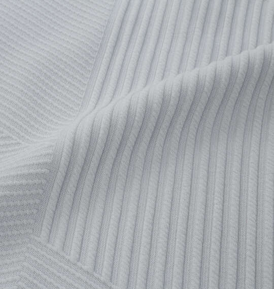 TETE HOMME バイアスパネル柄ボリュームネック長袖Tシャツ ライトグレー