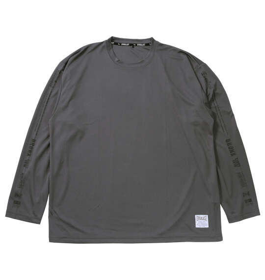 EVERLAST 袖プリントロングTシャツ チャコールグレー