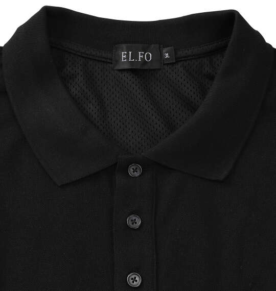 EL.FO 鹿の子半袖ポロシャツ ブラック