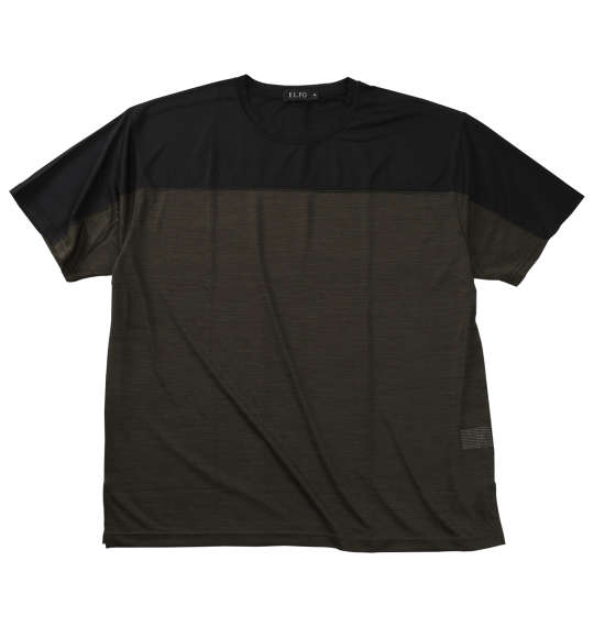 EL.FO DRYクルーネック切替半袖Tシャツ カーキ
