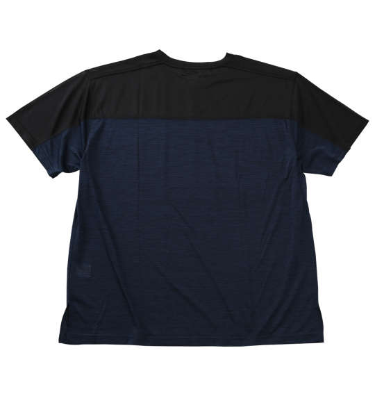 EL.FO DRYクルーネック切替半袖Tシャツ ネイビー