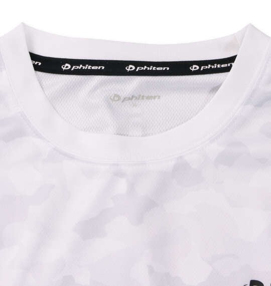 Phiten DRY総柄半袖Tシャツ ホワイト