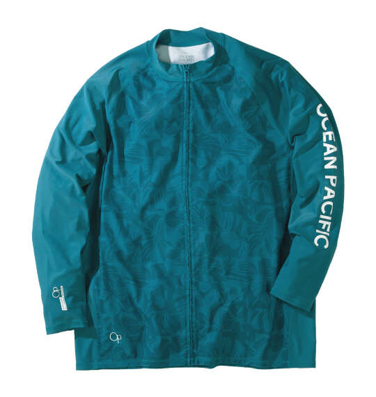 OCEAN PACIFIC フルジップ長袖ラッシュガード ダークブルー