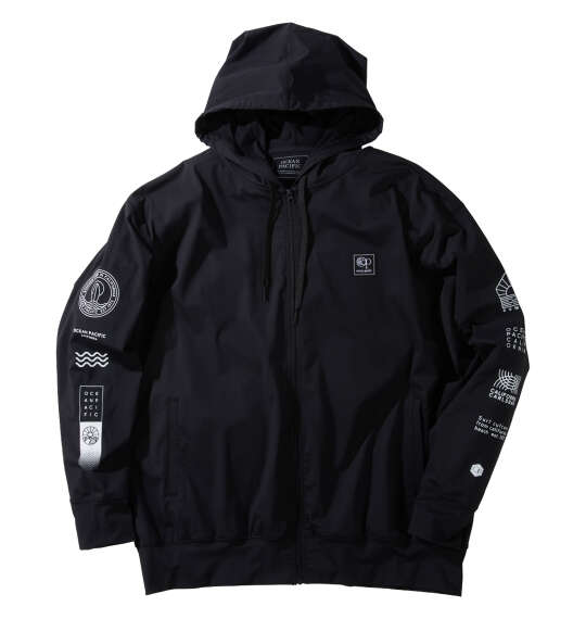 OCEAN PACIFIC 接触冷感ストレッチUV長袖フルジップパーカー ブラック