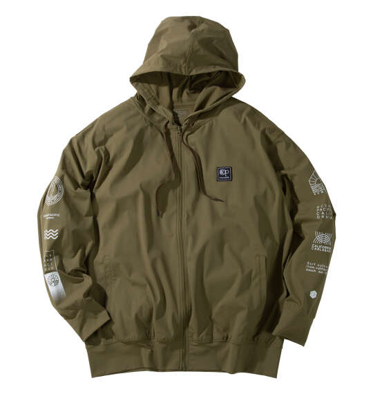 OCEAN PACIFIC 接触冷感ストレッチUV長袖フルジップパーカー カーキ