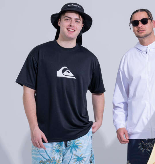 Quiksilver COMP LOGO半袖ラッシュガードTシャツ ブラック