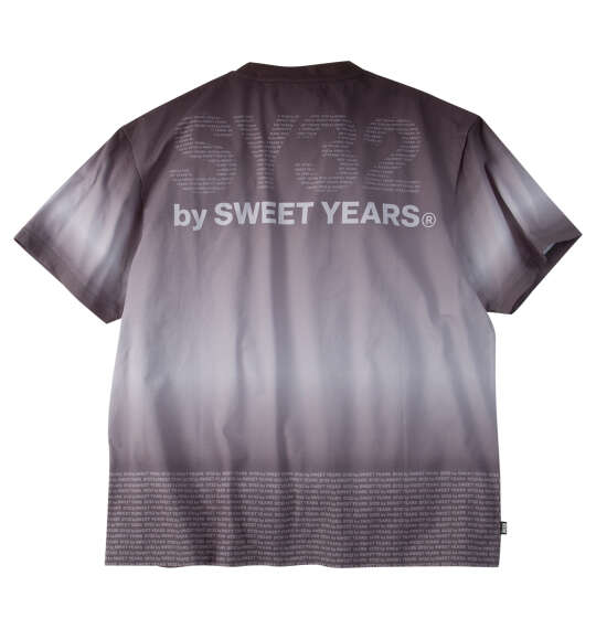 SY32 by SWEET YEARS グラデーションロゴ半袖Tシャツ ブラック