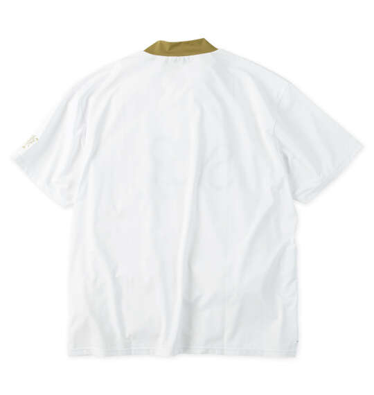 SY32 by SWEET YEARS ビッグロゴ半袖モックネックシャツ ホワイト