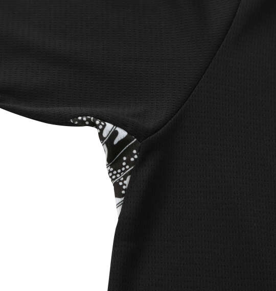 SY32 by SWEET YEARS グラフィックポイント半袖モックネックシャツ ブラック