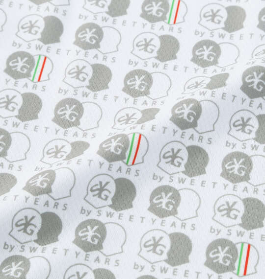 SY32 by SWEET YEARS グラフィック半袖ポロシャツ ホワイト