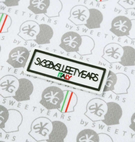 SY32 by SWEET YEARS グラフィック半袖ポロシャツ ホワイト