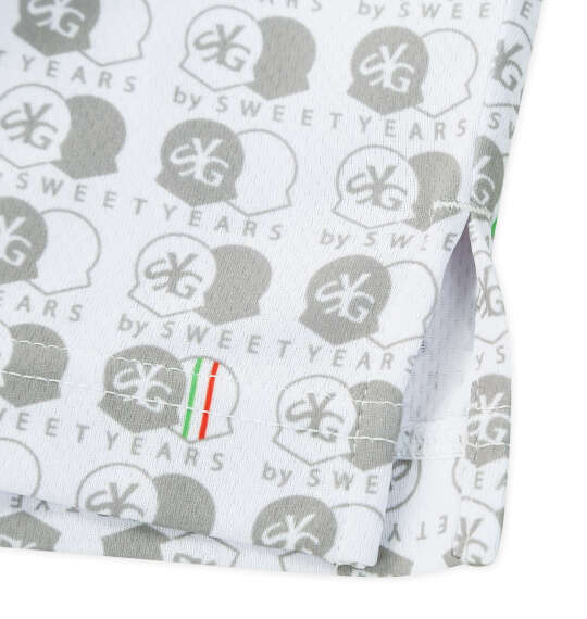 SY32 by SWEET YEARS グラフィック半袖ポロシャツ ホワイト