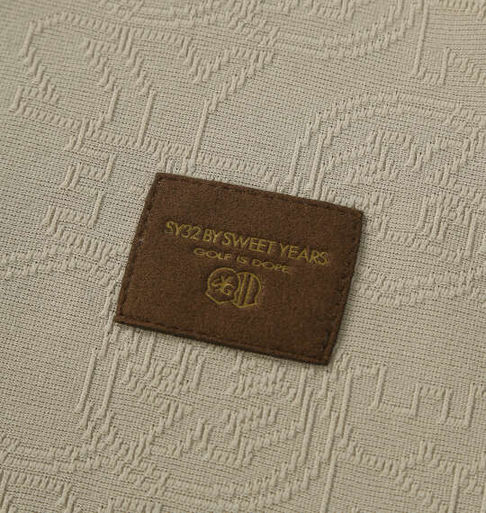 SY32 by SWEET YEARS ジャガード半袖ポロシャツ ベージュ