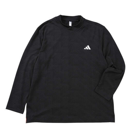 adidas golf CLIMACOOL TWISTKNITジャガードモックネック長袖シャツ ブラック