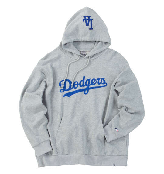 Fanatics MLBスタンダードロゴプルパーカー グレー(ロサンゼルス・ドジャース)
