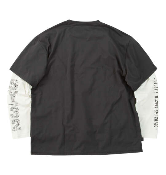 SY32 by SWEET YEARS フェイクレイヤード長袖Tシャツ チャコールグレー