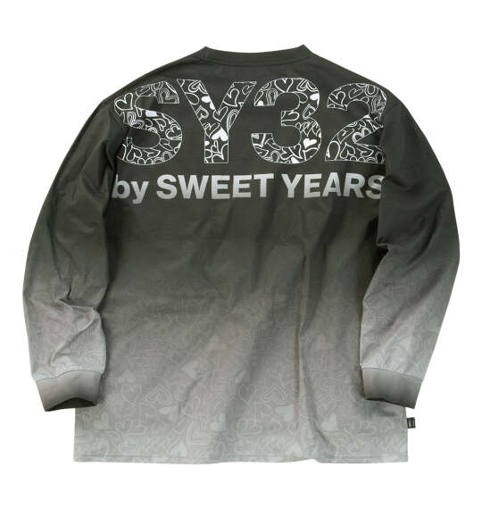SY32 by SWEET YEARS ハートグラデーション長袖Tシャツ ブラック