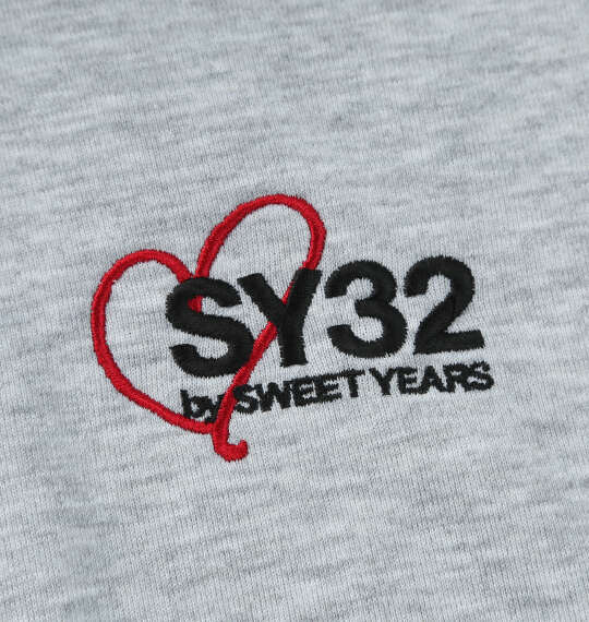 SY32 by SWEET YEARS エンブロイダリープルパーカー グレー