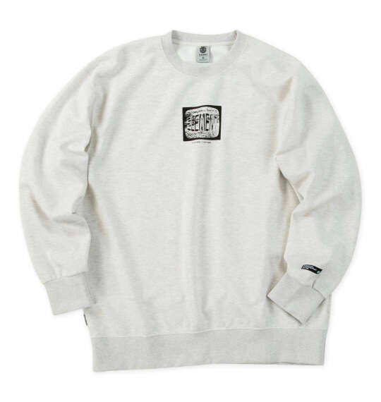 ELEMENT W KNIT DIGITクルースウェット ホワイトヘザー