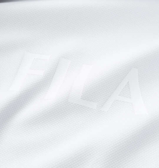 FILA GOLF 鹿の子調ストレッチモックネック長袖シャツ ホワイト