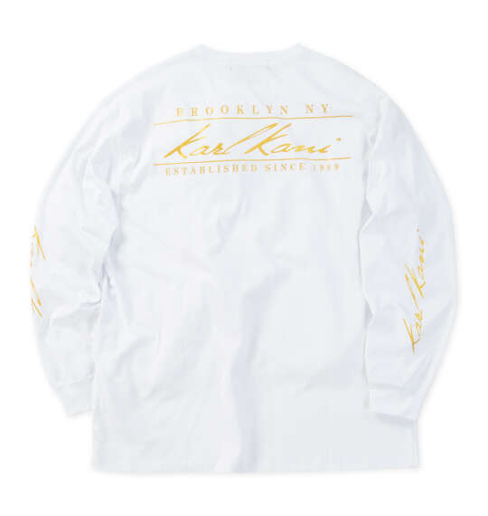 KARL KANI 天竺長袖Tシャツ ホワイト