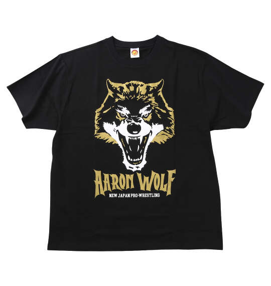 新日本プロレス ウルフアロン半袖Tシャツ ブラック