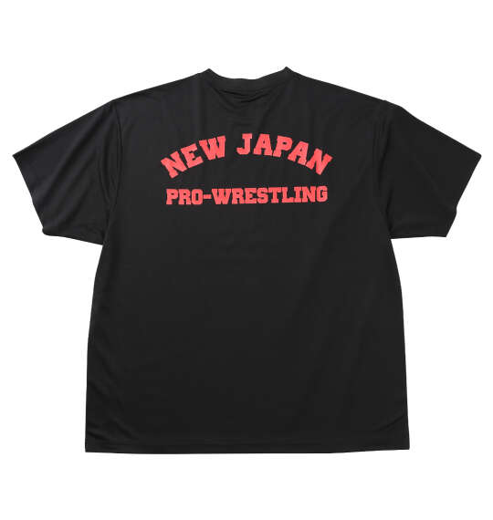 新日本プロレス ライオンマークドライ半袖Tシャツ(2025・ブラック×レッド×ゴールド) ブラック