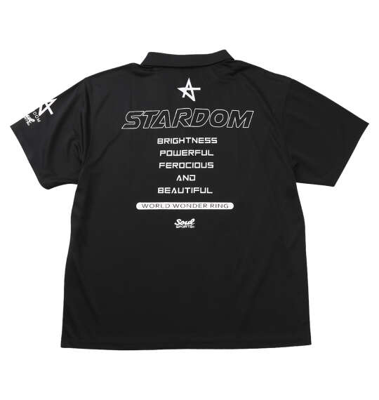 STARDOM×SOUL SPORTS レフェリー半袖ポロシャツ ブラック