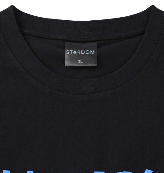 STARDOM 安納サオリ絶対不屈彼女半袖Tシャツ ブラック