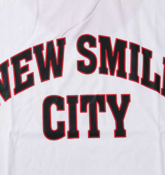 UP!SMILE クレイジー切替長袖Tシャツ ホワイト