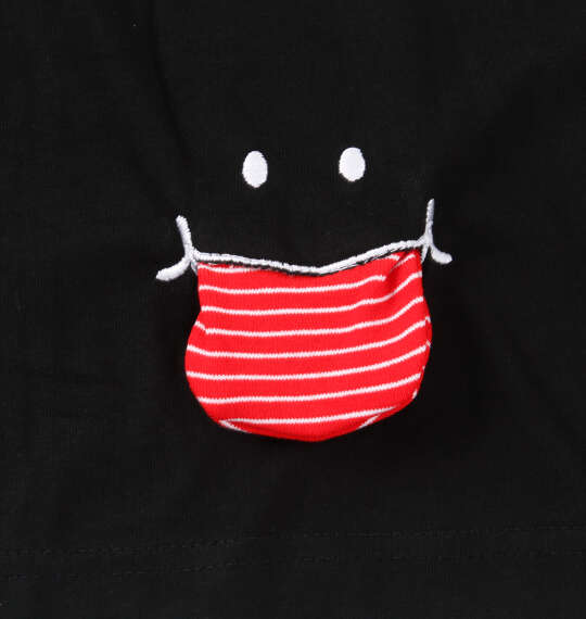 UP!SMILE クレイジー切替長袖Tシャツ ブラック