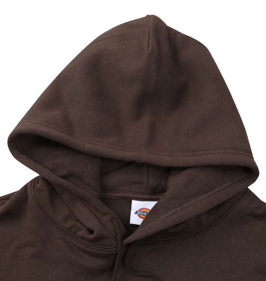 DICKIES エンブロイダリーロゴプルパーカー ダークブラウン