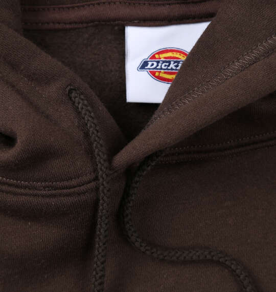 DICKIES エンブロイダリーロゴプルパーカー ダークブラウン
