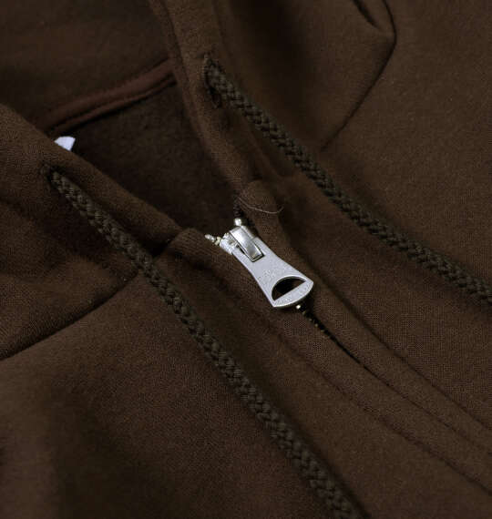 DICKIES エンブロイダリーロゴフルジップパーカー ダークブラウン