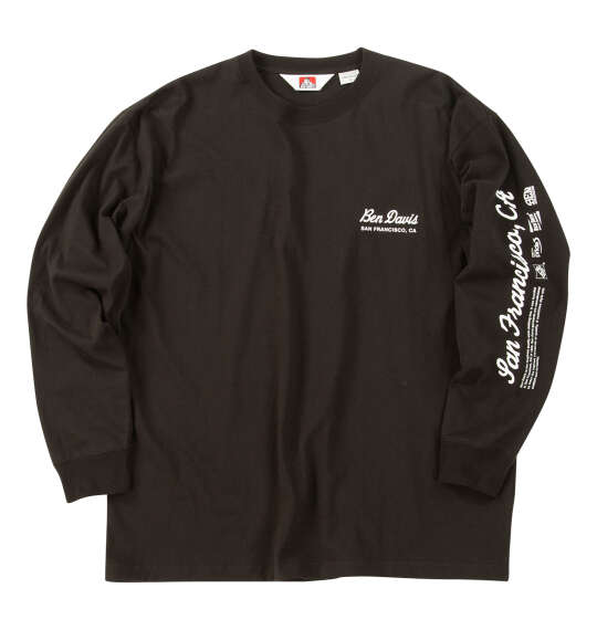 BEN DAVIS グラフィック長袖Tシャツ ブラック