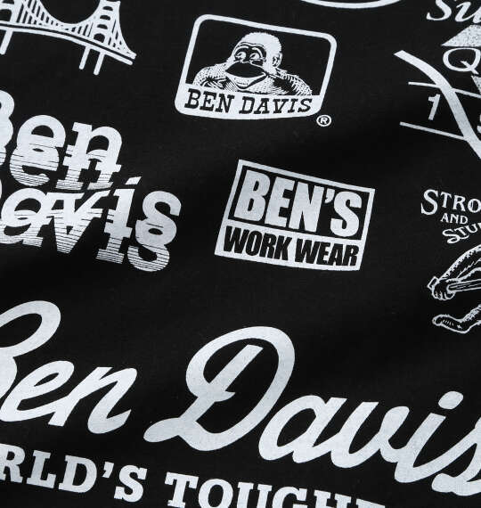 BEN DAVIS グラフィック長袖Tシャツ ブラック