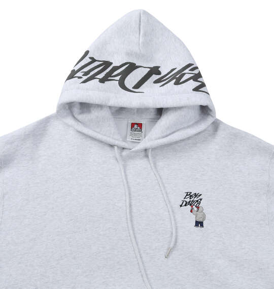 BEN DAVIS バックフードプリントプルパーカー アッシュ