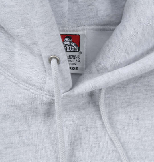 BEN DAVIS バックフードプリントプルパーカー アッシュ