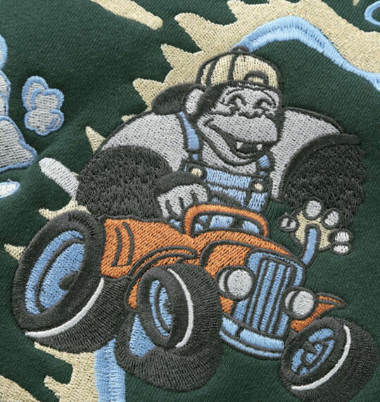 BEN DAVIS スーベニアフルジップパーカー ダークグリーン