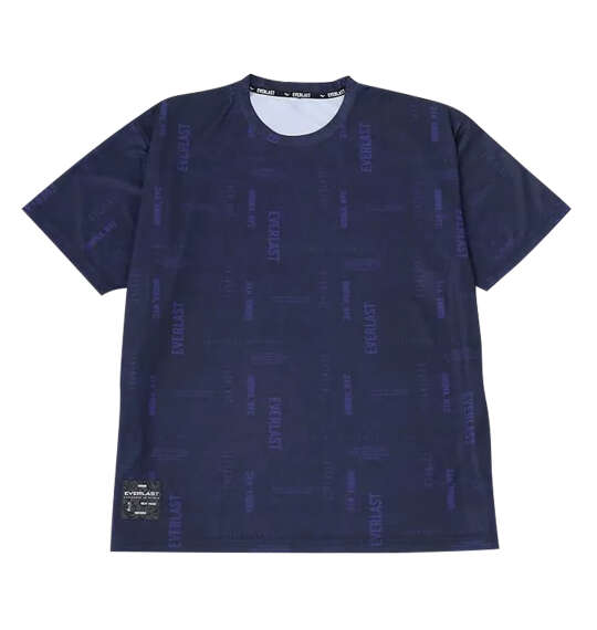 EVERLAST 総柄プリント半袖Tシャツ ネイビー