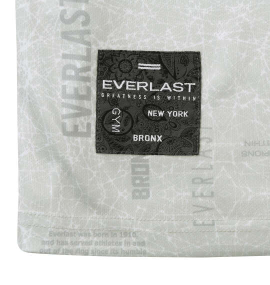 EVERLAST 総柄プリント半袖ポロシャツ ライトグレー