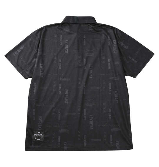 EVERLAST 総柄プリント半袖ポロシャツ ブラック